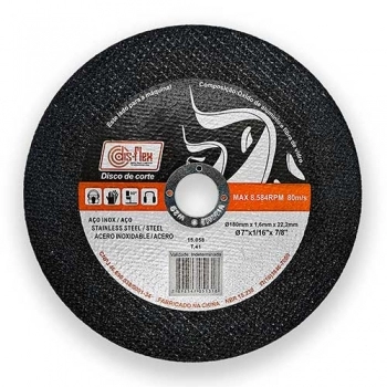 DISCO CORTE INOX DISFLEX 4.1/2X1,0 PRATA