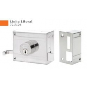 FECHADURA SOBREPOR P/PORTAO STAM 701/100 PTO REF 56417