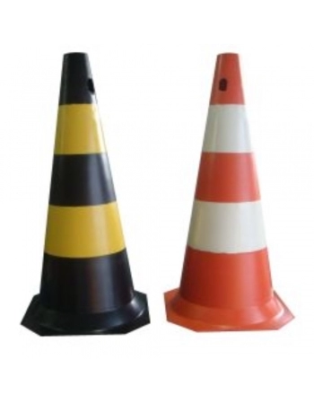CONE P/ SINALIZACAO PT/AM 75CM PLAST (T)*