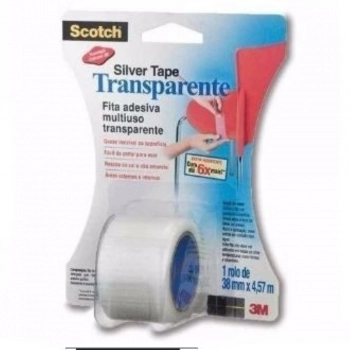 FITA SILVER TAPE 3M TRANSP 38X4,57