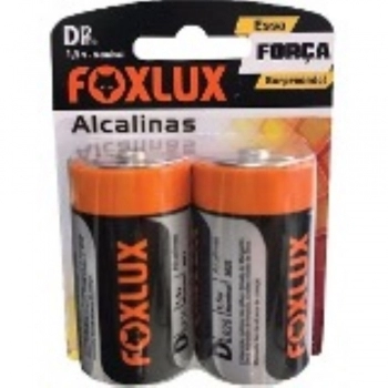 PILHA ALCALINA FOXLUX GDE LR20 C/2