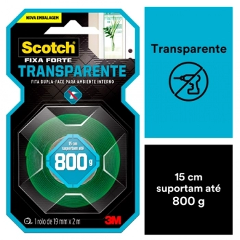FITA DUPLA FACE 3M FIXA FORTE 19X2 TRANSP REF HB004419881