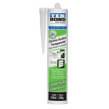 SILICONE ACETICO TEKBOND CONST TRANSPARENTE/INCOLOR 256G REF 69957326982