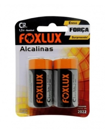 PILHA ALCALINA FOXLUX MED LR14 C/2 *