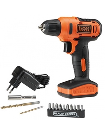 PARAFUSADEIRA LITIO B&D 3/8 12V LD12S-BR (10BIT+2BRO+1EXTENSOR)