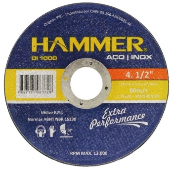 DISCO CORTE INOX HAMMER 9\\\"