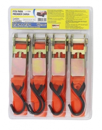 JOGO FITA PRENDE CARGA WESTERN 2,5CM X 4,5M C/4*