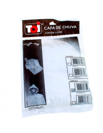 CAPA DE CHUVA 1-TOI LAMINADA G TRANSP