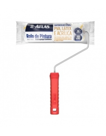 Rolo de Lã Atlas Antirespingo 15cm 773/15 Com Cabo