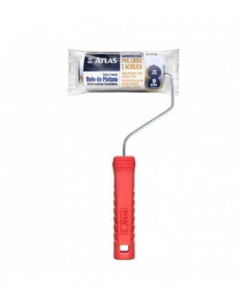 Rolo de Lã Atlas Antirespingo 09cm 773/9 Com Cabo