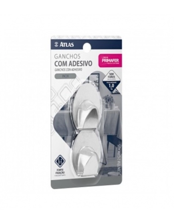 Gancho Adesivo Primafer Fix Inox 2 Peças 1Kg