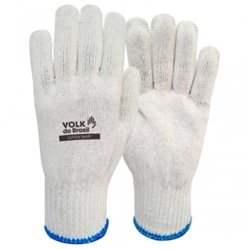LUVA VOLK TRICO MALHA PIGMENTADA BCO - TAM UN.