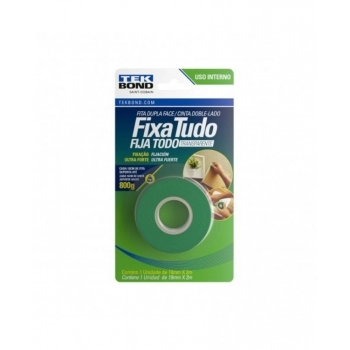 FITA DUPLA FACE TEKBOND ACRILICA INTERNA 19X2M BLISTER REF 78072708206