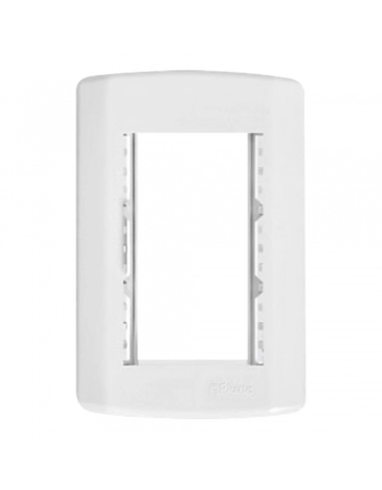 PLACA PLUZIE MOD BCO C/ SUPORTE 4 X 2 7280