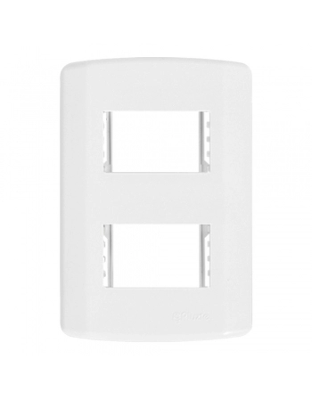 PLACA PLUZIE MOD BCO 2 MÓDULO 4 X 2 7296