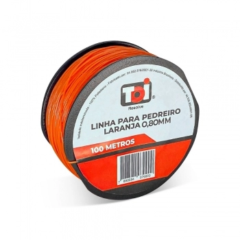 LINHA PEDREIRO 1-TOI 0,80MMX100M LISA LARANJA
