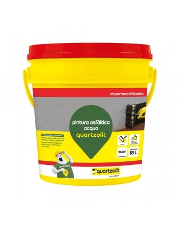 PINTURA ASFALTICA QUARTZOLIT ACQUA BALDE 18L