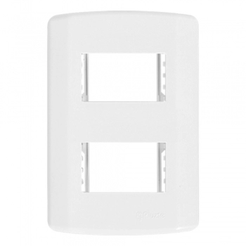 PLACA PLUZIE MOD BCO 2 MODULO 4X2 7296