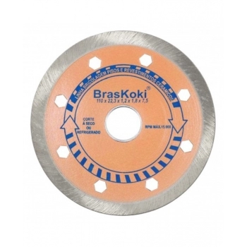 DISCO DIAMANT. BRASKOKI 110MM CONT. SECO/REFRIG REVEST. CERAM.