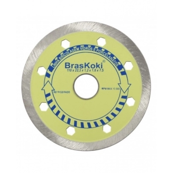 DISCO DIAMANT. BRASKOKI 110MM CONT. REFRIG. VIDROS PORC.