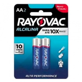 PILHA ALCALINA AA2 RAYOVAC CARTELA C/2 UN