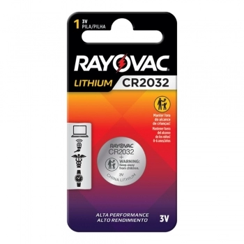 BATERIA ELETRONICA 3V RAYOVAC CR2032 C/1UN