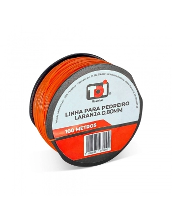 LINHA PEDREIRO 1-TOI 0,80MMX100M LISA LARANJA