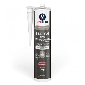 SILICONE ACETICO ALTA TEMP. POLIPLAS RED (VM) 280GR