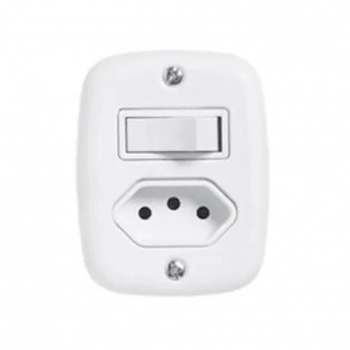 CONJ SIST X PLUZIE BCO 1 SIMP+TOMA 2P+T 20A REF 9016