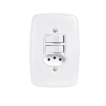 CONJ PLUZIE IDEA BCO 2 SIMP+TOMA 2P+T 20A REF 3220