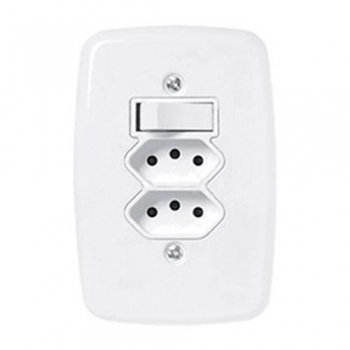 CONJ PLUZIE IDEA BCO 1 SIMP+2 TOMA 2P+T 20A REF 4211