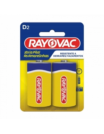 PILHA ZINCO D RAYOVAC AMARELINHA CARTELA C/2 UN
