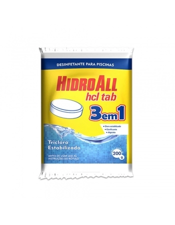 PASTILHA CLORO HCL TAB 3 EM 1 200G HIDROALL (N)