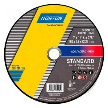 DISCO CORTE INOX NORTON STANDARD 7X1,6