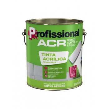 TINTA PROFISSIONAL RENNER ACR FOSCO MARFIM GL3,6LT