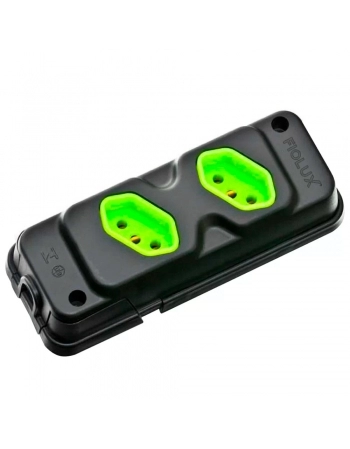 TOMADA EM BARRA FIOLUX ROBUST 2P+T 2T PTO/VD (N)