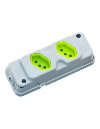 TOMADA EM BARRA FIOLUX ROBUST 2P+T 2T CZ/VD (N)