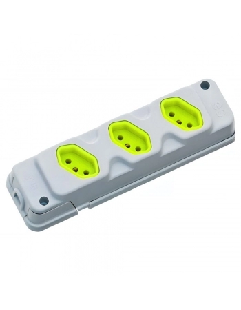 TOMADA EM BARRA FIOLUX ROBUST 2P+T 3T CZ/VD (N)