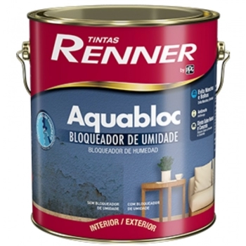 TINTA AQUABLOC RENNER BLOQUEADOR DE UMIDADE BRILHANTE BCO GL3,6LT