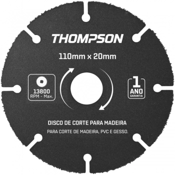 DISCO TUNGSTENIO THOMPSON P/MADEIRA 4.1/2 110MM REF 1748