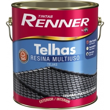 TINTA TELHAS RENNER BRILHANTE CINZA GRAFITE GL3,6LT