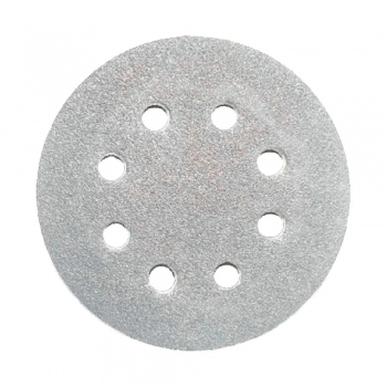 LIXA DISCO PLUMA BCO 125MM (10) GR400 8 FUROS REF 8026