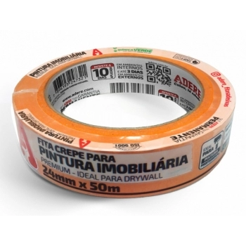 FITA CREPE ADERE PINT IMOBILIARIA LARANJA A128RLS 24X50