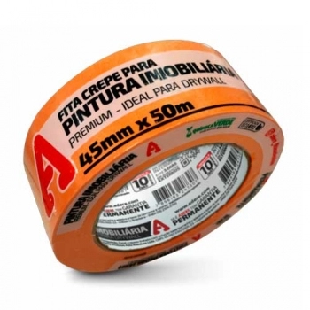 FITA CREPE ADERE PINT IMOBILIARIA LARANJA A128RLS 45X50