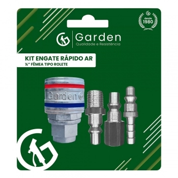 KIT ENGATE RAPIDO GARDEN P/AR FEMEA 1/4\\\" C/4 CR