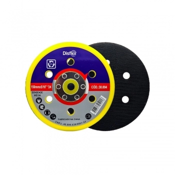 SUPORTE PARA DISCO LIXA VELCRO 150MMX5/16 ORBITAL 6 FUROS REF 30004