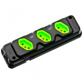 TOMADA EM BARRA FIOLUX ROBUST 2P+T 3T PTO/VD REF 28310300117