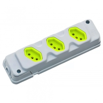 TOMADA EM BARRA FIOLUX ROBUST 2P+T 3T CZ/VD REF 28310300777