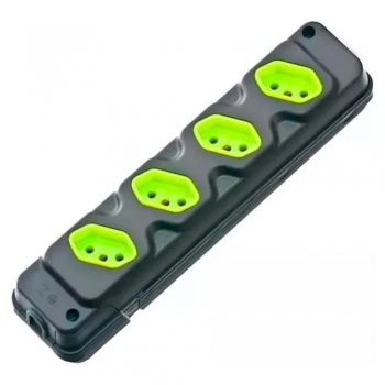 TOMADA EM BARRA FIOLUX ROBUST 2P+T 4T PTO/VD REF 28310400117