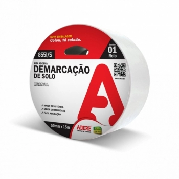 FITA DEMARCACAO ADERE SOLO 50X15 BCO